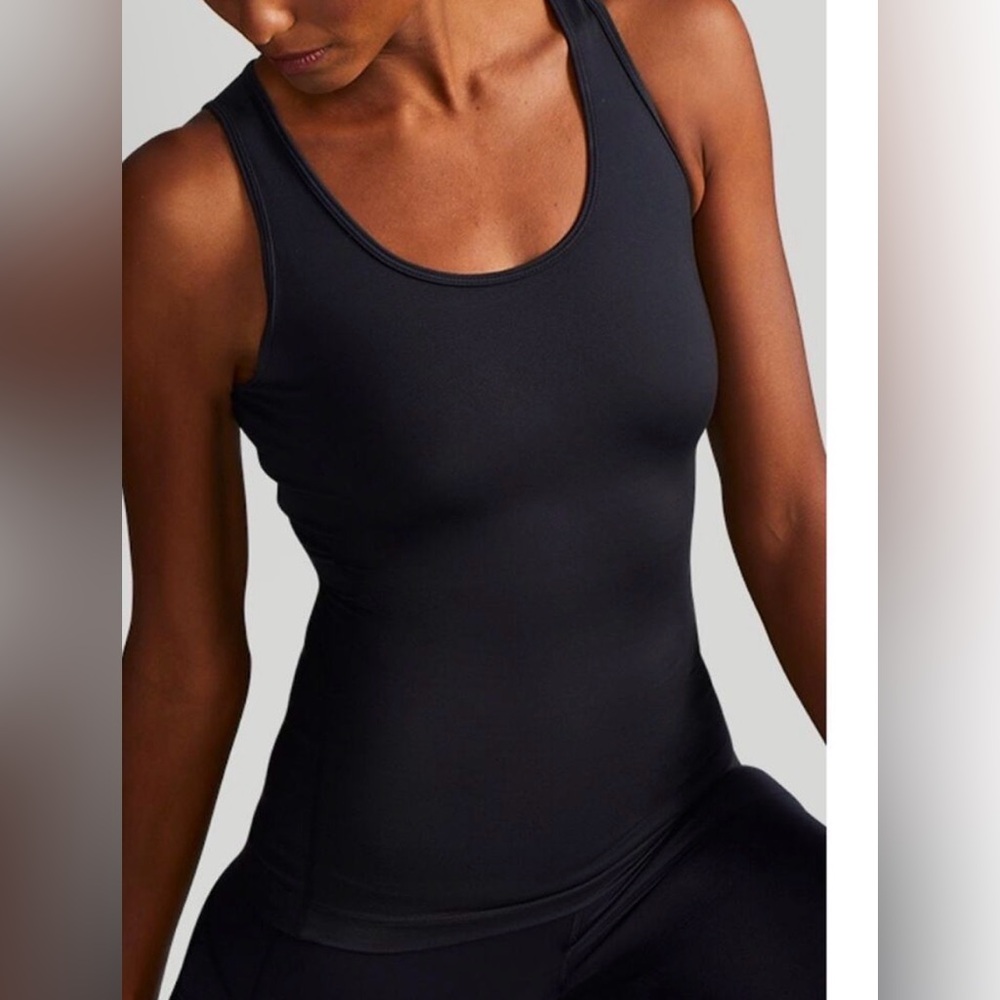 TOMMIE COPPER Women’s Large Lower Back Support Tank Top Black NEW - Picture 3 of 7